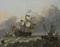 Admirals-Flaggschiff mit Jacht, 1694, National Maritime Museum
