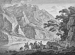 Ludwig Hess: Kosa­ken am Klöntalersee, 1799