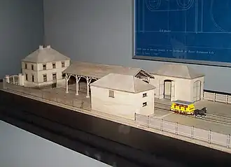 Modell des Bahnhofs in Fürth im Verkehrsmuseum Nürnberg