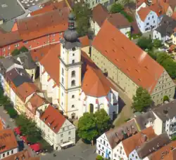 Luftbild evangelische St.-Michael-Kirche