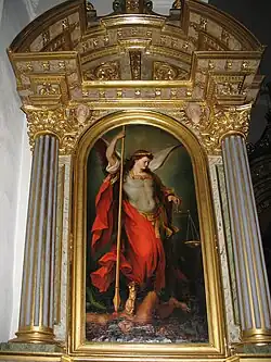 Erzengel Michael in der Antoniuskirche in St. Ulrich in Gröden