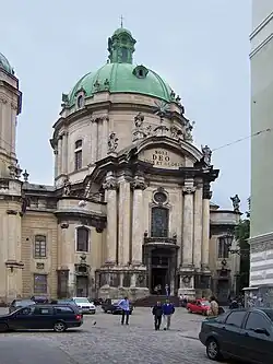 Dominikanerkirche, Lemberg: Fassade.
