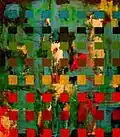 „Stickers auf dem Fenster“, Acryl, 2011