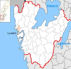 Lage der Gemeinde Lysekil