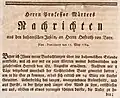 Anfang des Berichts an Born, den Märter auf den Bahamas verfasste