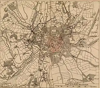 Plan der Belagerung von Münster 1759