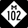 Michigan State Trunkline Highway System dreistellige Nummerntafel.