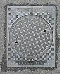 Undatierter Schachtdeckel beim Stuttgarter Waldfriedhof