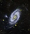 UV-Aufnahme durch GALEX, im Wellenlängenbereich 135–175&nbsp;nm