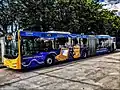 Bus mit Werbung für ESWE Versorgung