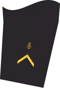 Ärmelabzeichen der Jacke (Dienstanzug) eines Bootsmanns (60er Verwendungsreihen)
