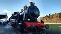 Dampflok 34 'Losheim' der Museumsbahn Losheim im Bahnhof Dellborner Mühle