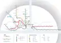 Netzplan mit der T4 und den Metro-Linien