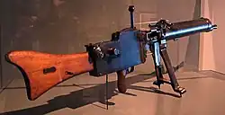 Leichtes MG 08/15 mit Schulterstütze, Lauf ist wassergekühlt
