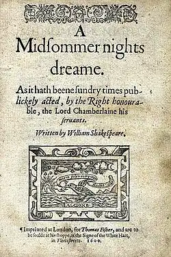 Midsummer's Night Dream, Original (1600).