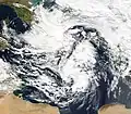 Beginn der Wirbelbildung, 16.&nbsp;Nov. (NASA, MODIS Aqua)