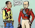 "19th century policy", Zeitungs-Cartoon vom März 2014;