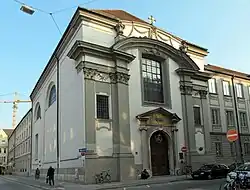 Damenstiftskirche Ecke Altheimer Eck / Damenstiftstraße