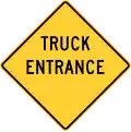 Zeichen W11-10-DE Lkw-Einfahrt (Delaware)