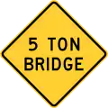 Verbot für Fahrzeuge über dem angegebenen Gewicht auf Brücken (Bundesstaat New York).