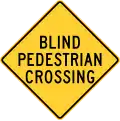 Zeichen PA W11-25 Fußgängerübergang für Blinde (Pennsylvania)