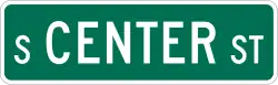 Straßennamensschild (nach MUTCD D-3)
