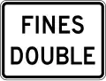 Zeichen R2-6aP Doppelte Strafen (Zusatzschild)