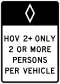 Zeichen R3-10 Definition der High-occupancy vehicle lane (HOV)