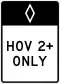Zeichen R3-11b Rechte HOV-Spur im angegebenen Zeitraum nur für Busse freigegeben (Bei ID R3-11bL heißt es "LEFT LANE" statt "RIGHT LANE")