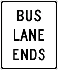 Zeichen R3-12g Bus-Spur endet