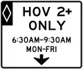 Zeichen R3-14a HOV-Info