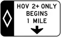 Zeichen R3-15a HOV-Info
