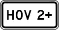 Zeichen R3-5cP HOV-Spur (Zusatzschild)