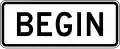 Zeichen R3-9cP Anfang (Zusatzschild)