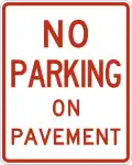 Zeichen R8-1 Kein Parken auf dem Gehweg
