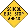 Schulbus stoppt voraus (verwendet von 1971 bis 2009)