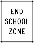 Ende der Schulzone, alle Verbote werden aufgehoben.