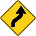 Zeichen W1-4R Umgekehrte Kurve (rechts)