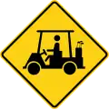Zeichen W11-11 Golfcaddys fahren hier (Ohio, Florida und Arizona)