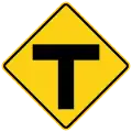 Zeichen W1-4 T-Kreuzung