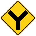 Zeichen W1-5 Y-Kreuzung