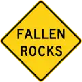 Zeichen W8-14 Steinschlag