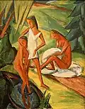 Drei Mädchen am Wasser, 1918