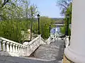 Treppe am Denkmal für das Magdeburger Recht