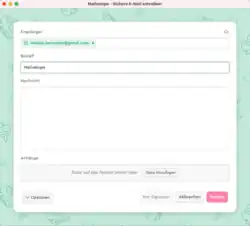 Mailvelope Editor zum Schreiben sicherer E-Mails