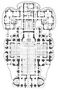 Planung Christuskirche 1894, Grundriss Erdgeschoss