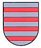 Wappen des Bischöflichen Domkapitels zeigt in Silber vier rote Balken