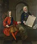 Major General John Armstrong mit dem Duke of Marlborough