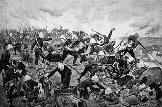 Abbildung der „Schlacht am Majuba Hill“ in der Illustrated London News