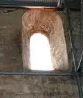 Spätgotischer Malereirest in einer Fensterlaibung der Südseite